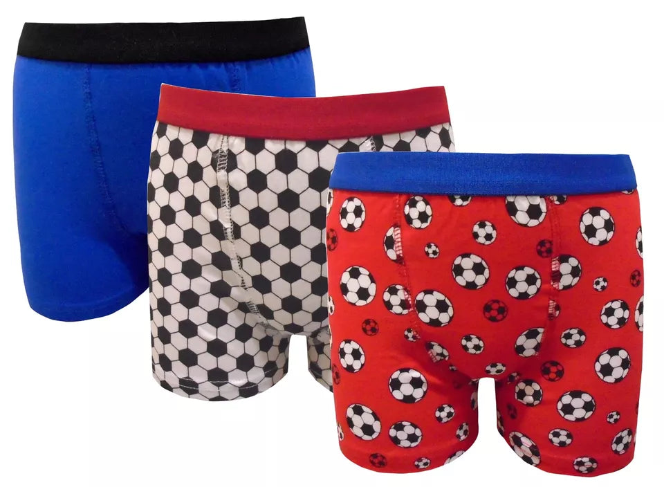 Boys Football Trunks Assorted 3 Pack