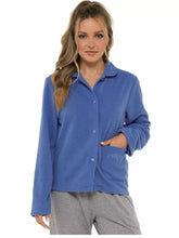 Lade das Bild in den Galerie-Viewer, Ladies Daisy Fleece Button Through Bed Jacket
