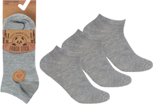 Lade das Bild in den Galerie-Viewer, Panda Stick 12 Pairs Ladies Bamboo Blend Comfort Trainer Liner Sock Grey
