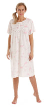 Lade das Bild in den Galerie-Viewer, Olga Ladies Floral Jersey Short Sleeved Nightdresses
