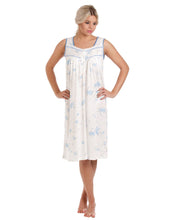 Load image into Gallery viewer, Olga Ladies Floral Jersey Sleeveless Nightdress Nightie Size 10-32
