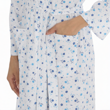 Load image into Gallery viewer, Ladies 100% Soft Jersey Cotton Floral Wrap Gown Kimono
