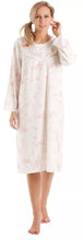 Carica l&#39;immagine nel visualizzatore di Gallery, Olga Ladies Floral Jersey Long Sleeved Nightdress
