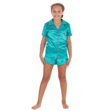Lade das Bild in den Galerie-Viewer, Slumber Party Girls Short Sleeve Satin Pyjama Set 5 Packs
