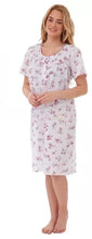 Carica l'immagine nel visualizzatore di Gallery, Lady Olga Ladies Poly Cotton Floral Short Sleeved Nightdress
