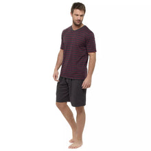 Afbeelding in Gallery-weergave laden, Men&#39;s 100% Cotton Striped Short Sleeve &amp; Short Pyjamas
