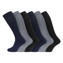 Carica l&#39;immagine nel visualizzatore di Gallery, Men&#39;s Long Hose Pack 100% Cotton Socks UK 6-11 (6 Pairs)
