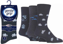 Carica l&#39;immagine nel visualizzatore di Gallery, 12 Pairs Men&#39;s Gentle Grip Cotton Socks Fun Feet Deep Sea
