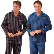 Load image into Gallery viewer, Mens Kingston Brushed Cotton Stripe Pyjamas
