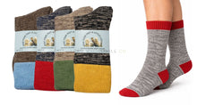 Afbeelding in Gallery-weergave laden, 6 Pairs Mens Grey Marl Coloured Heel &amp; Toe Alpaca Wool Blend Boot Socks
