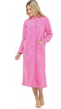 Lade das Bild in den Galerie-Viewer, Lady Olga Button Through Fleece Dressing Gowns
