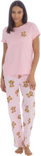 Carica l'immagine nel visualizzatore di Gallery, 6 Pack Ladies 100% Cotton Teddy Bear Check Short Sleeve Pyjama Set
