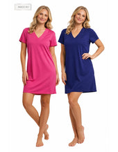 Load image into Gallery viewer, Ladies Soft &amp; Comfy Plain Bright Polycotton Jersey Nightshirt
