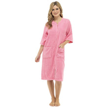 Charger l'image dans la galerie, 6 Pack Ladies Pure Cotton Zip Through Terry Towelling Robe
