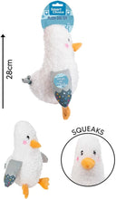 Load image into Gallery viewer, 12 Pack Squeaky Plush Seagull Dog Toy 28cm
