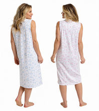 Load image into Gallery viewer, Ladies 100% Cotton Jersey Spring Garden Sleeveless Nightdress
