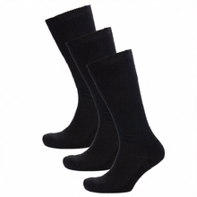 تحميل الصورة إلى عارض المعرض، 6 Pairs Mens Black &amp; Blue Long Length Diabetic Bamboo Knee High Socks
