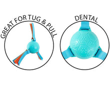Lade das Bild in den Galerie-Viewer, 12 Pack Squeaky Rubber Ball Pull Dog Toy 29cm Assorted Colours
