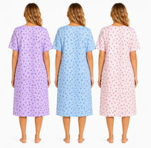 Load image into Gallery viewer, Ladies Embroidered Cotton Rich Jersey Short Sleeve Nightdress

