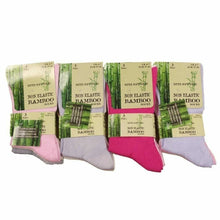 Load image into Gallery viewer, 12 Pairs Ladies Bamboo Super Soft Non Binding Socks

