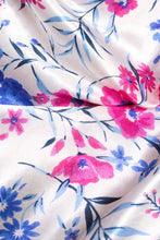 Load image into Gallery viewer, Ladies Vibrant Floral Silky Satin Wrap Gown
