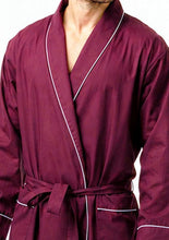Afbeelding in Gallery-weergave laden, Mens Polycotton Long Sleeve Plain Traditional Wrap Robe Gown
