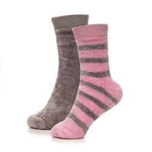 Charger l'image dans la galerie, 6 Pairs Ladies Chenille Stripe Velvet Cosy Socks
