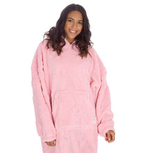 Lade das Bild in den Galerie-Viewer, Ladies Supersoft Pink Bows Oversize Hoodie
