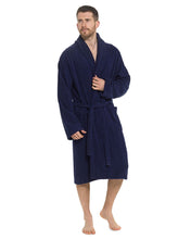 Charger l'image dans la galerie, 6 Pack Mens Navy Pure Cotton Towelling Robe
