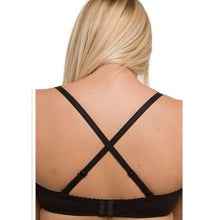 تحميل الصورة إلى عارض المعرض، Gemm Ladies Cotton Underwired Multiway Bra Black
