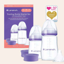Load image into Gallery viewer, Lansinoh Feeding Bottle Starter Set Plastic
