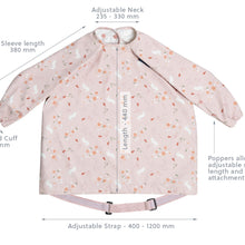 Carica l'immagine nel visualizzatore di Gallery, Bibado Coverall Weaning Bib with Ecomm Bag in Botanical Bunnies Print
