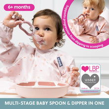 Carica l'immagine nel visualizzatore di Gallery, Bibado Dippit Baby Spoon Blush 2-Pack: Ergonomic Design, Easy Weaning
