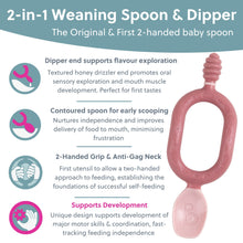 Carica l'immagine nel visualizzatore di Gallery, Bibado Dippit Baby Spoon Blush 2-Pack: Ergonomic Design, Easy Weaning
