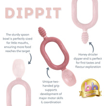 Carica l'immagine nel visualizzatore di Gallery, Bibado Dippit Baby Spoon Blush 2-Pack: Ergonomic Design, Easy Weaning
