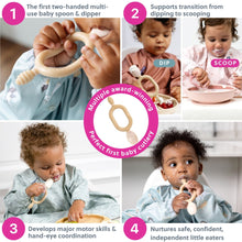 Carica l'immagine nel visualizzatore di Gallery, Bibado Dippit Baby Spoon Fawn 2-Pack: Self-Feeding Utensil for Babies
