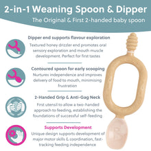 Carica l'immagine nel visualizzatore di Gallery, Bibado Dippit Baby Spoon Fawn 2-Pack: Self-Feeding Utensil for Babies
