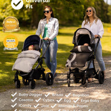 Carica l'immagine nel visualizzatore di Gallery, The BlinkyWarm™ 5-in-1 Buggy Footmuff Raincover Black

