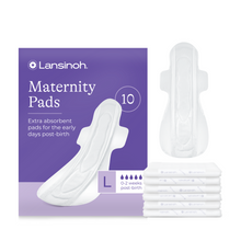 Load image into Gallery viewer, Lansinoh Extra Absorbent Maternity Pads: 0-2 weeks post-birth 10 Pack
