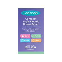 Load image into Gallery viewer, Lansinoh Compact Single Electric Breast Pump
