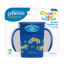 Afbeelding in Gallery-weergave laden, Dr Brown's Milestones Cheers 360 Cup With Handles 200ml Blue
