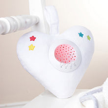 Load image into Gallery viewer, Little Chick London Twinkle Heart Bed Time Soother Heart White
