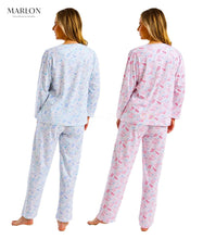 Load image into Gallery viewer, Ladies Fun Floral 100% Cotton Jersey Long Sleeve Pyjamas
