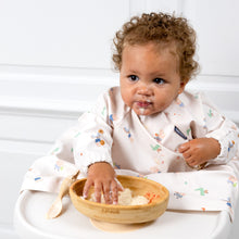 Lade das Bild in den Galerie-Viewer, Bibado Coverall Weaning Bib: George Pig Print, Waterproof, Long Sleeve Design
