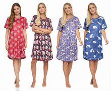 Carica l'immagine nel visualizzatore di Gallery, 6 Pack Ladies Cosy Wonders Short Sleeve Nightdress
