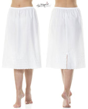 Charger l'image dans la galerie, 2 Pack La Marquise Embroidered Poly Cotton Waist Slips 27" Half Slips

