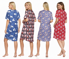 Carica l'immagine nel visualizzatore di Gallery, 6 Pack Ladies Cosy Wonders Short Sleeve Nightdress
