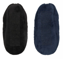 Charger l'image dans la galerie, 6 Pack Mens Plain Fleece Soft Sole Footsie Slippers

