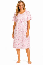 Load image into Gallery viewer, Ladies Embroidered Cotton Rich Jersey Short Sleeve Nightdress
