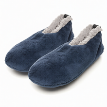 Charger l'image dans la galerie, 6 Pack Mens Plain Fleece Soft Sole Footsie Slippers
